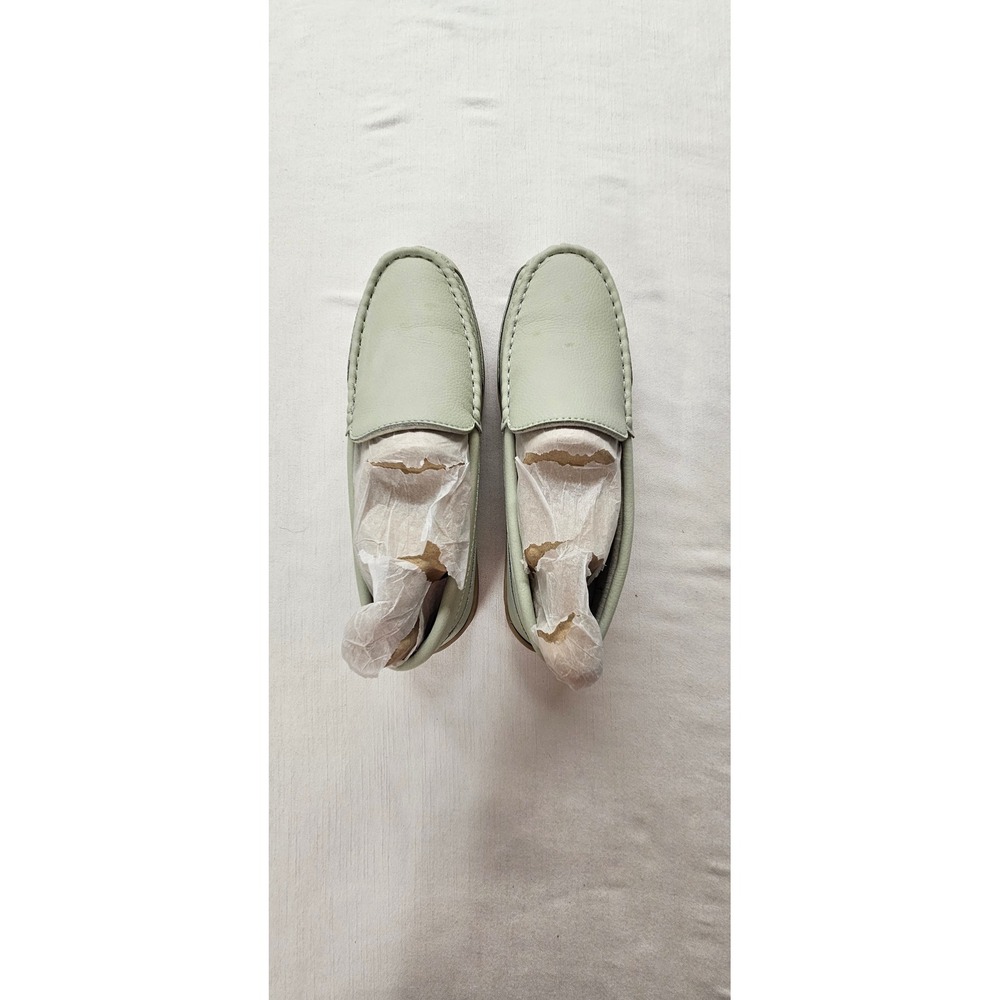 MySlippers MyPillow Mens Moccasin Loafers Sage Green Leather Slip On Shoes 11